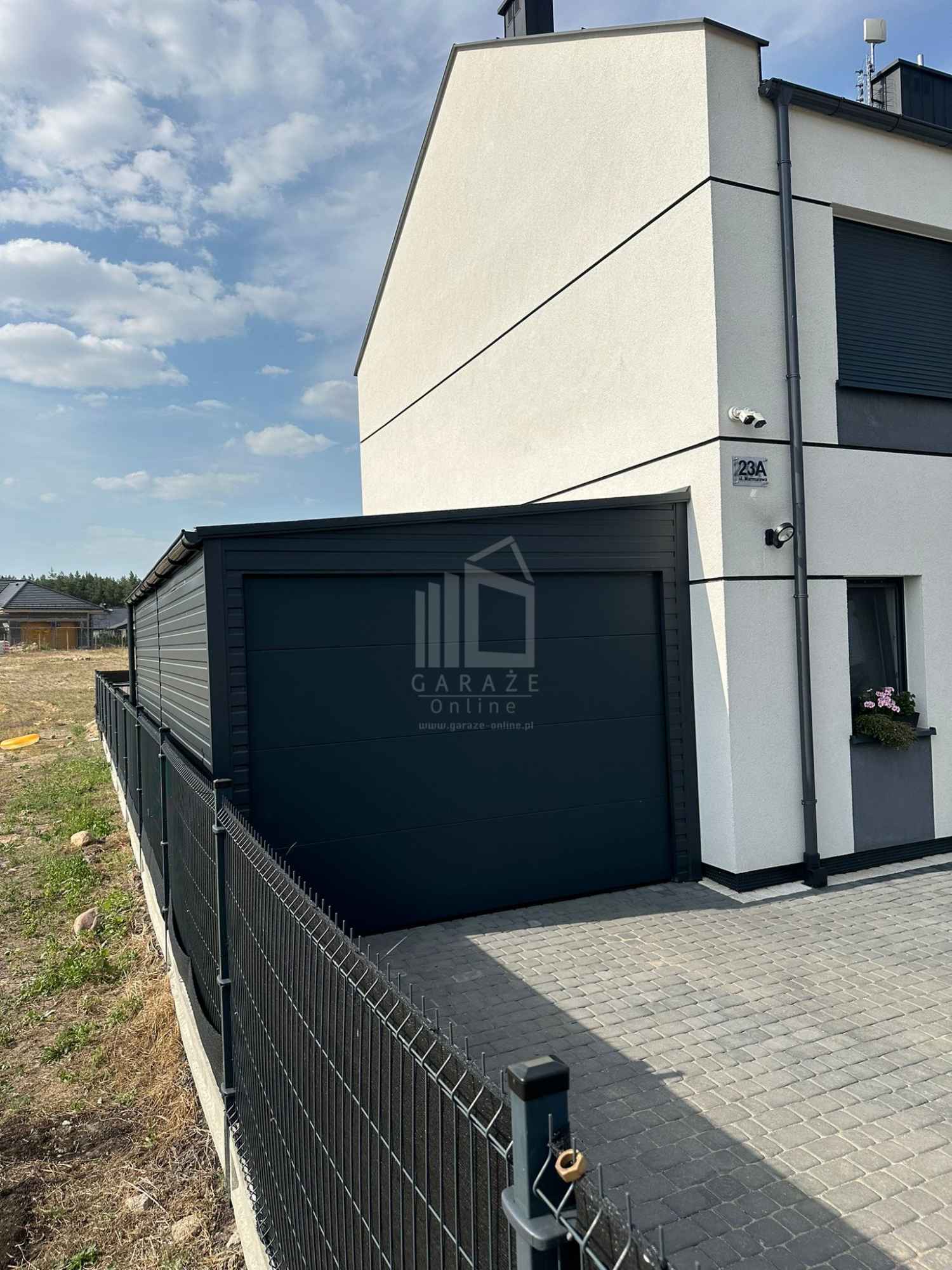 Garaż Blaszany 4x6m Brama Segmentowa Antracyt Dach spad w bok  ID768 Lubin - zdjęcie 8
