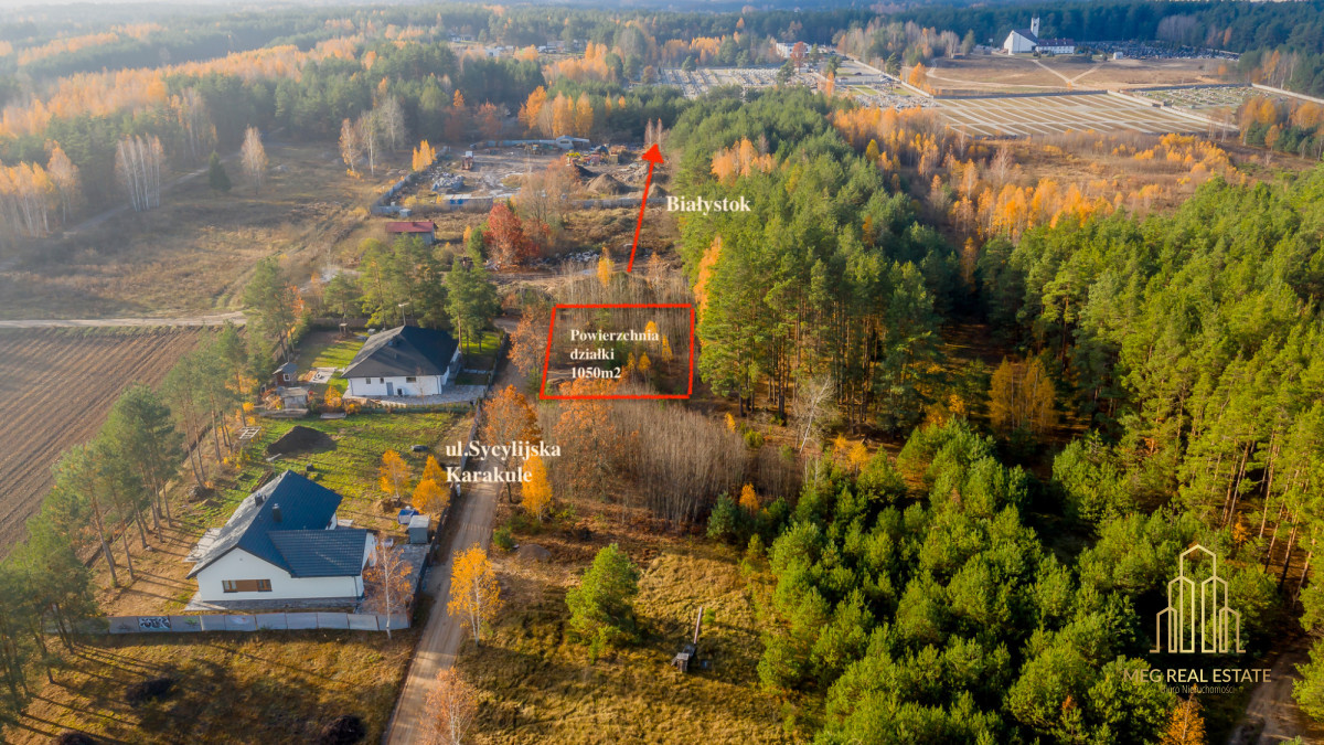 Działka na sprzedaż z WZ Karakule ul.Sycylijska Karakule - zdjęcie 2