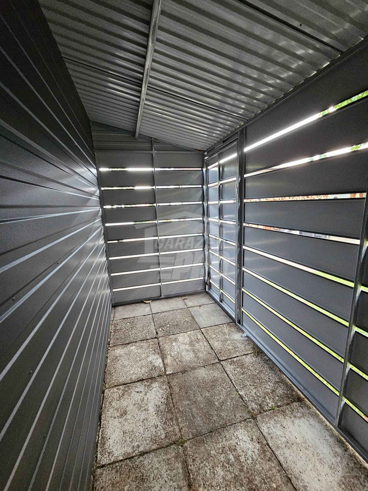 Schowek - Domek Ogrodowy 2,5x3,5 - wiata 1x3,5 drzwi okno dach  GP624 Toruń - zdjęcie 2