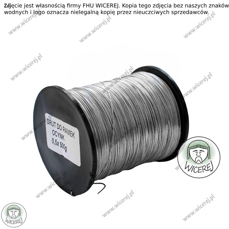 Drut pszczelarski do ramek 0,5mm - 0,5kg Ocynkowany ramki ule Jaśliska - zdjęcie 1