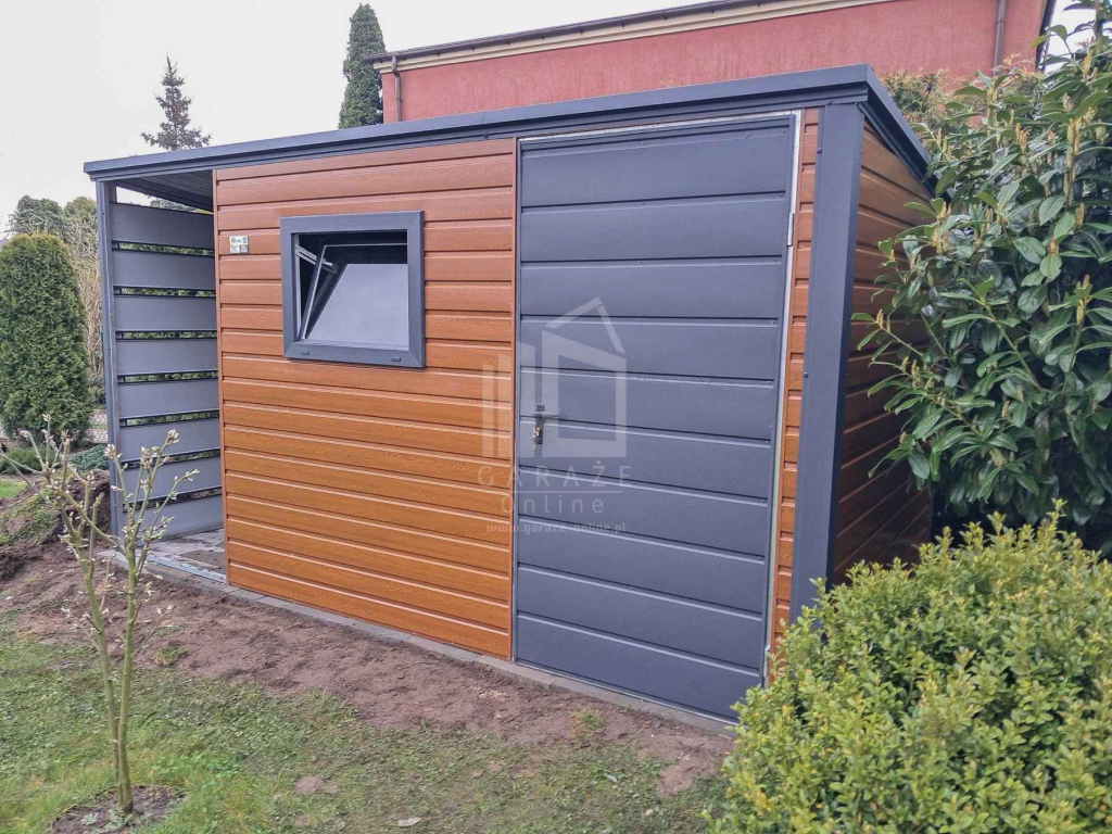 Schowek - domek ogrodowy 2,5x2m + wiata 0,5m drzwi okno  dach ID996 Kostrzyn nad Odrą - zdjęcie 3