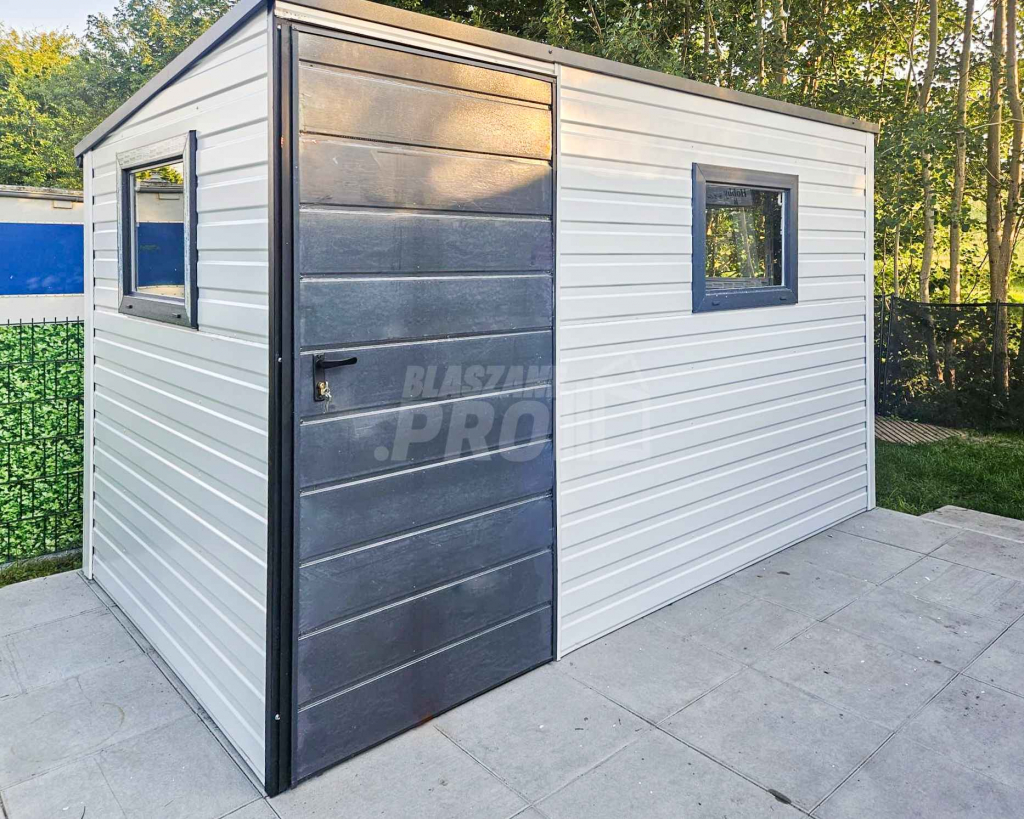 Schowek - Domek ogrodowy 3x2m - Drzwi - 2x okno - biały antracyt GP428 Międzyrzecz - zdjęcie 2