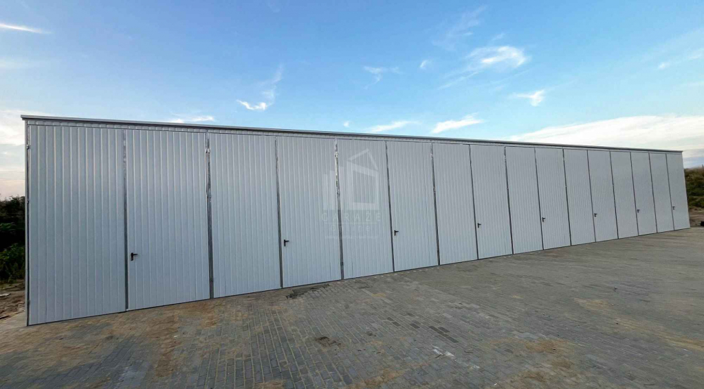 Hala blaszana 24x8m - 8x brama dwuskrzydłowa - biały - dach  ID1102 Kołobrzeg - zdjęcie 4