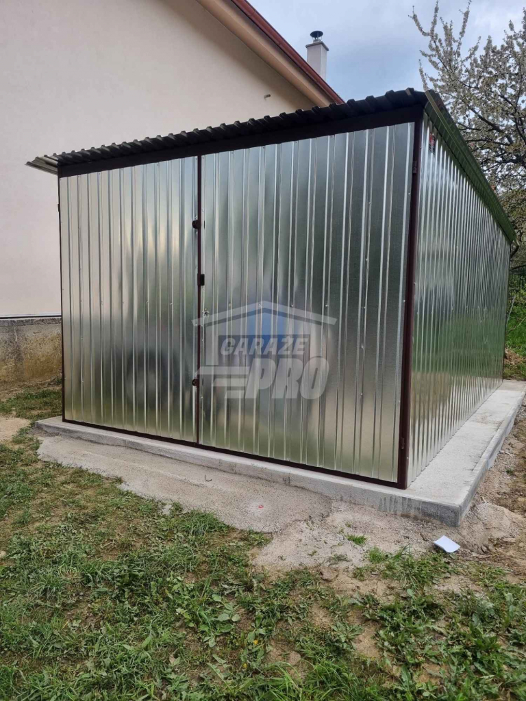 Garaż blaszany 3x4m Brama - ocynk - Dach  spad w tył GP578 Jastrowie - zdjęcie 2