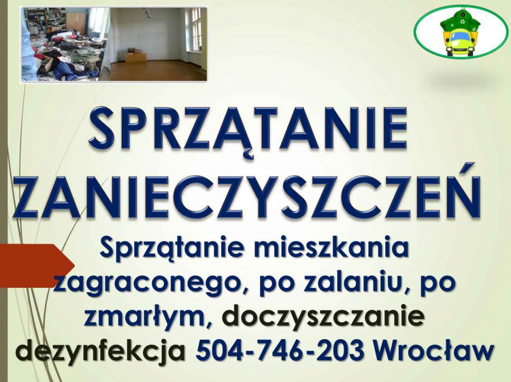 Sprzątanie po zalaniu, awarii, tel 504-746-203, cena, Wrocław, firma Psie Pole - zdjęcie 2