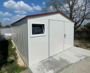 Garaż blaszany 5x6m - brama dwuskrzydłowa 2x okno dach TS1312 Nowy Sącz - zdjęcie 4
