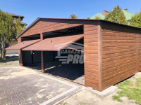 Garaż blaszany 7x6  Drzwi drewnopodobny Dach dwuspadowy GP130 Czersk - zdjęcie 7