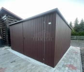 Garaż blaszany 5x5m - brama dwuskrzydłowa  dach rynna TS1307 Międzyrzecze - zdjęcie 3