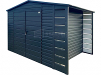 Schowek domek ogrodowy 3x2m wiata 0,5m brama dwuskrzydłowa dach ST198