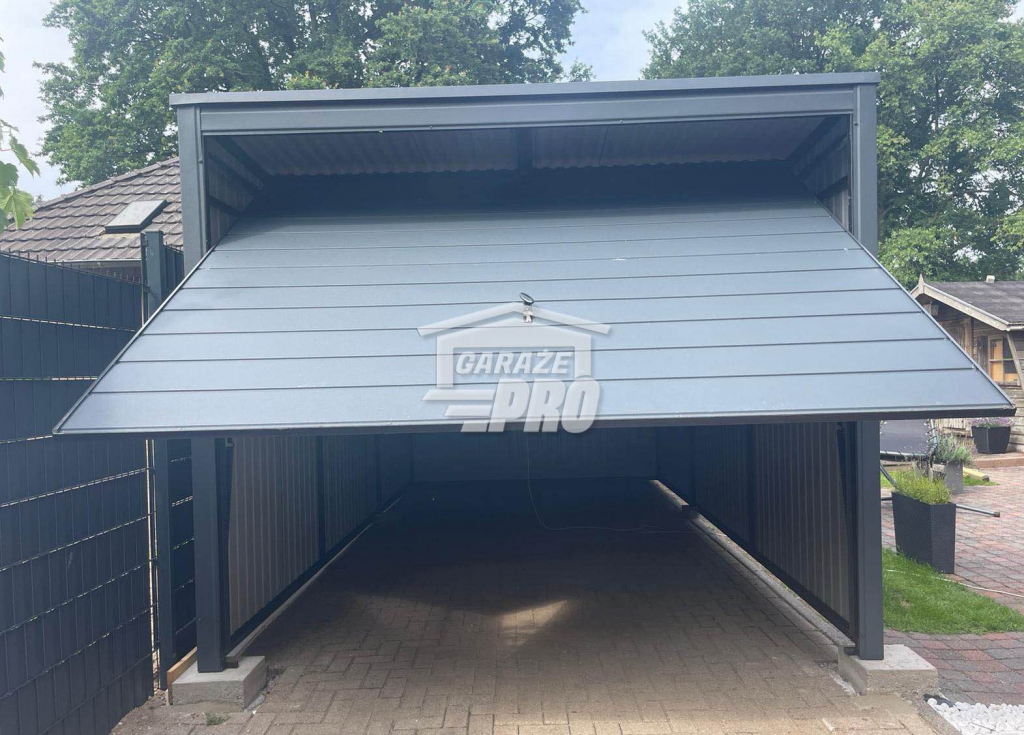 Garaż blaszany 3x8 brama uchylna +drzwi Dach spad w tył GP107 Stare Miasto - zdjęcie 7