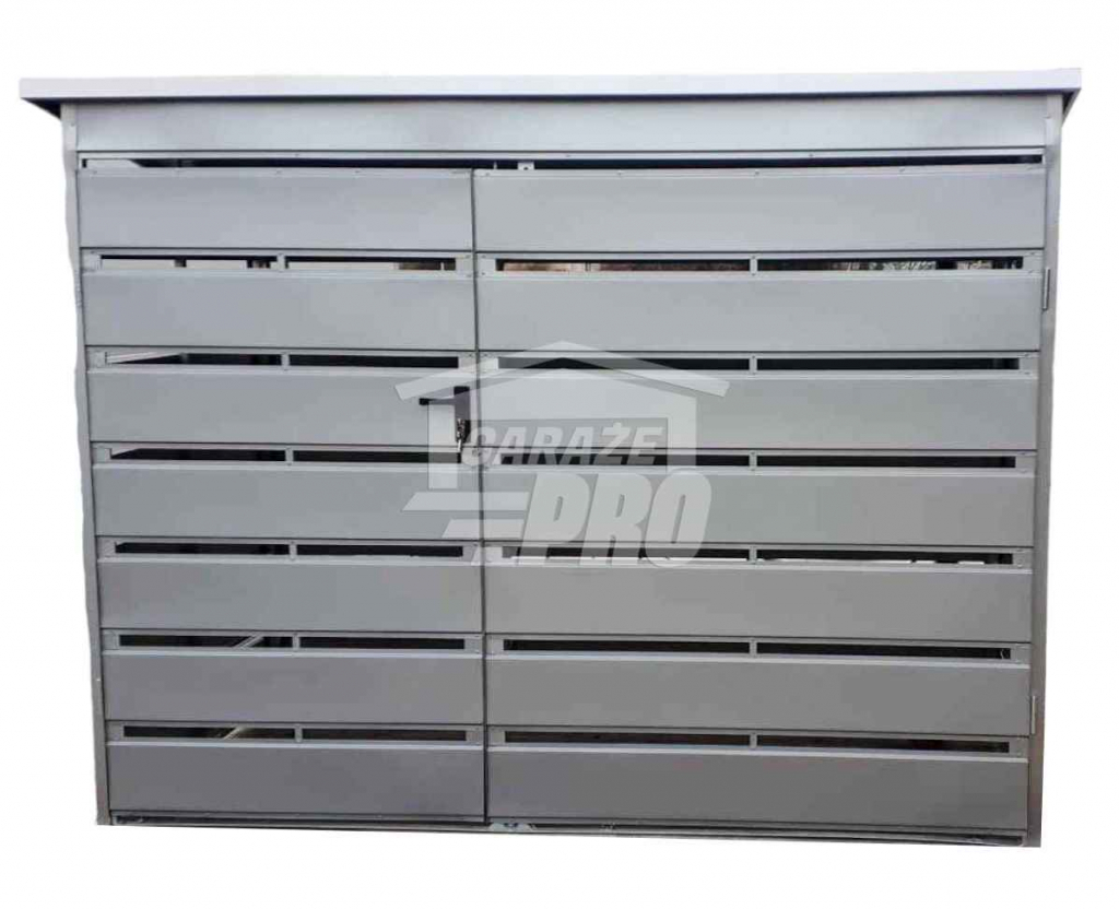 Wiata śmietnikowa spad tył 2,4x1,2m Srebrny Schowek ogrodowy GP283 Gdynia - zdjęcie 1