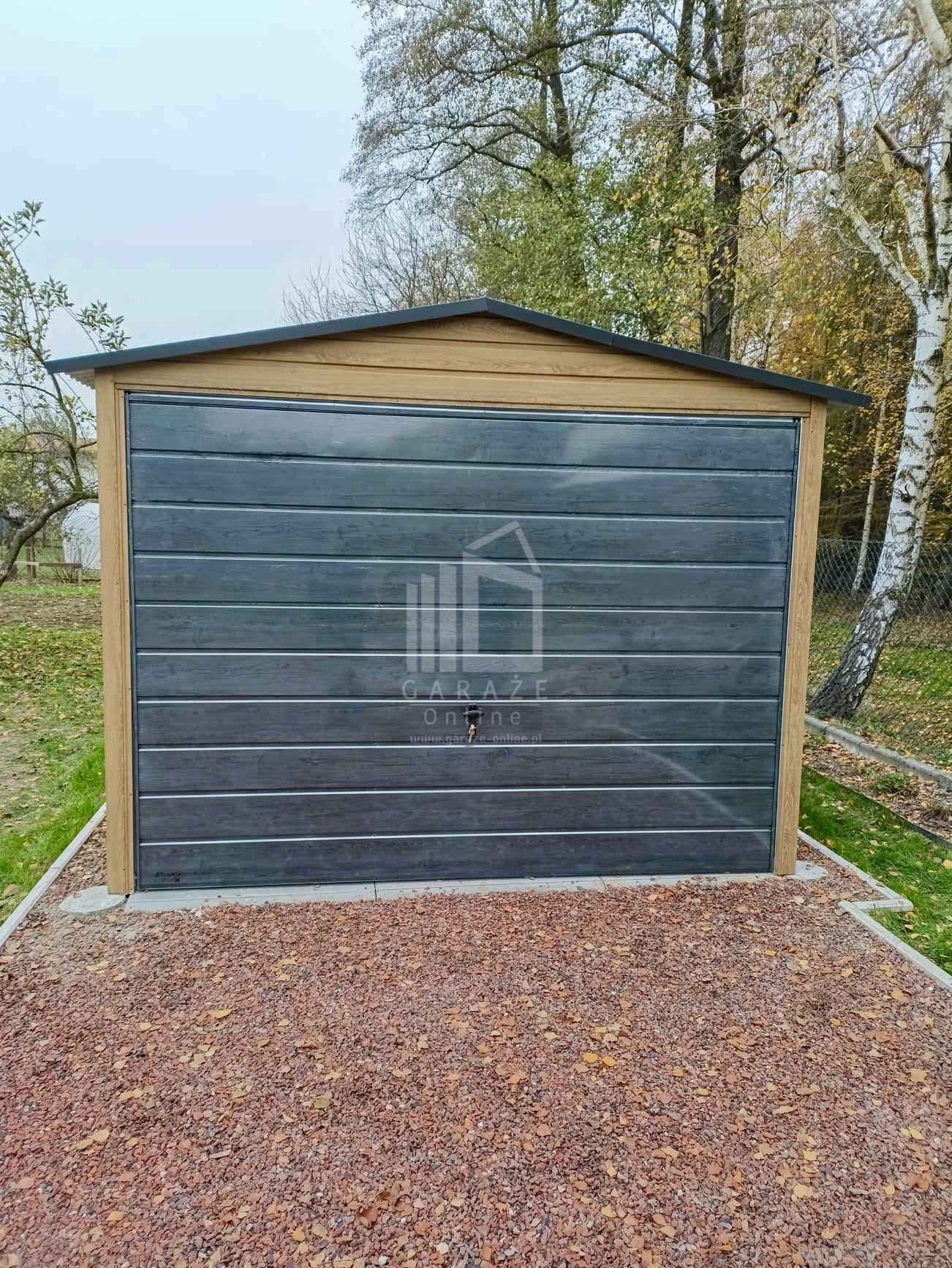 Garaż blaszany 3x6m Brama uchylna Drewnopodobny Dach dwuspadowy ID808 Przemyśl - zdjęcie 3