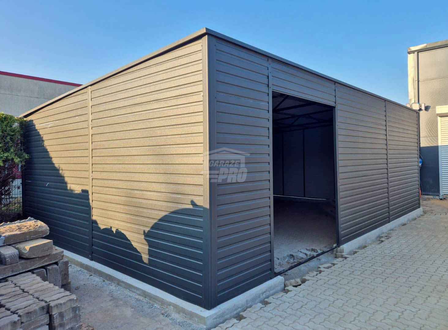 Garaż blaszany - hala magazynowa 9x6m Otwór dach GP571 Sopot - zdjęcie 2