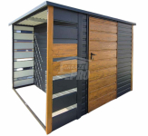 Schowek Domek Ogrodowy 2x2m + wiata 0,6m drzwi  okno dach  GP606