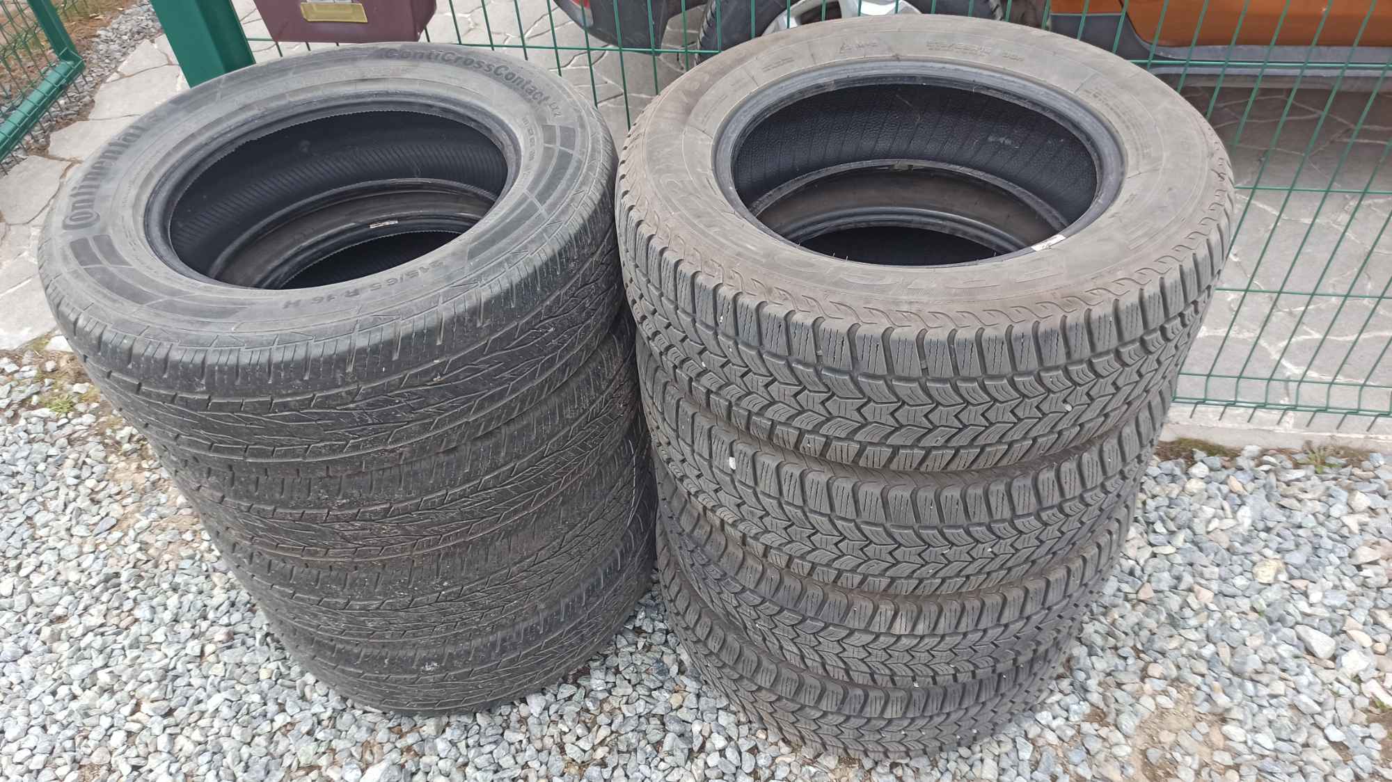 Oddam za darmo 2 zestawy opon używanych 215/65 R16 Jeszkowice - zdjęcie 1