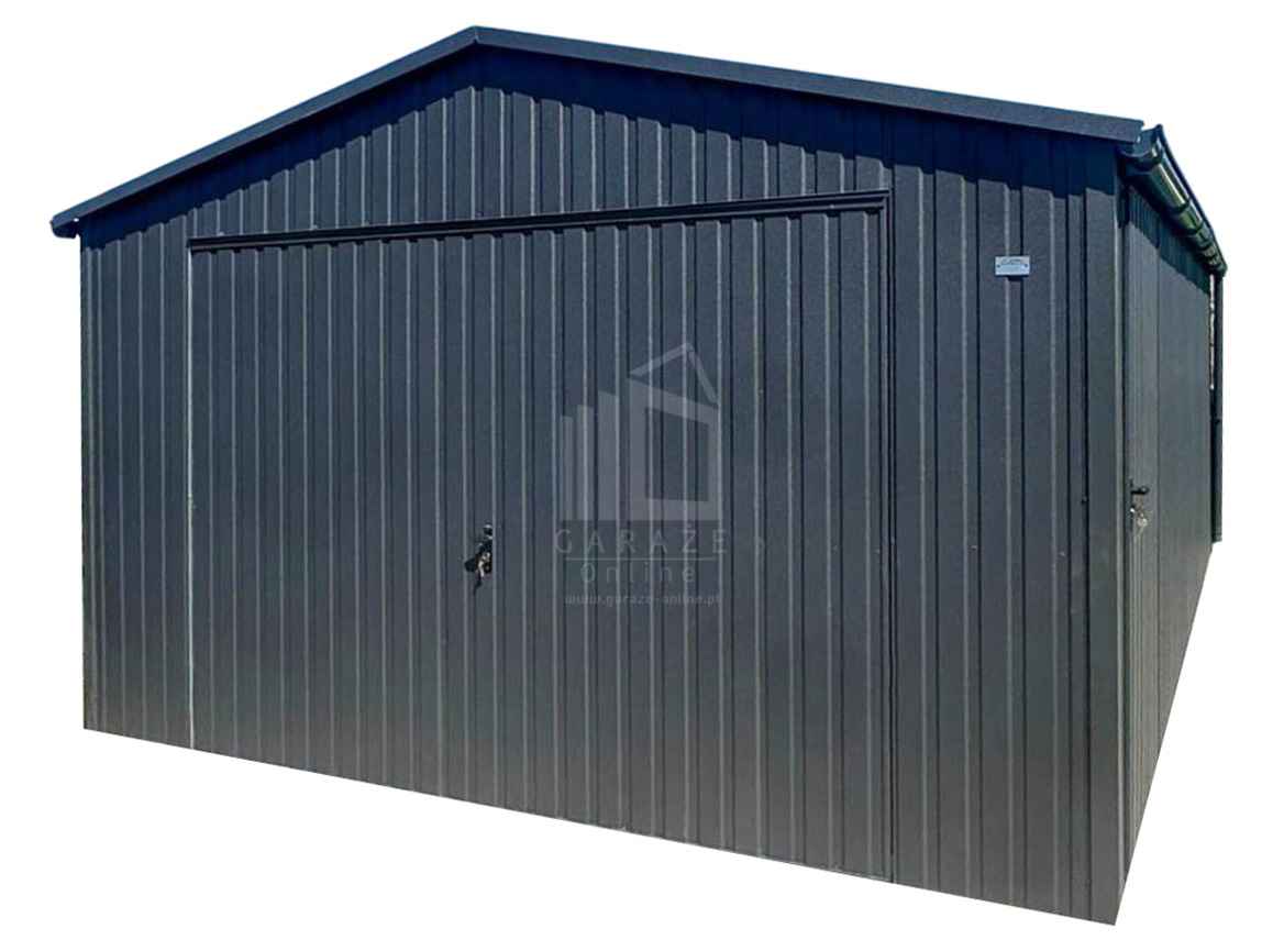 Garaż blaszany 5x6 m brama uchylna drzwi rynny dach dwuspadowy ID1240 Chojnice - zdjęcie 1