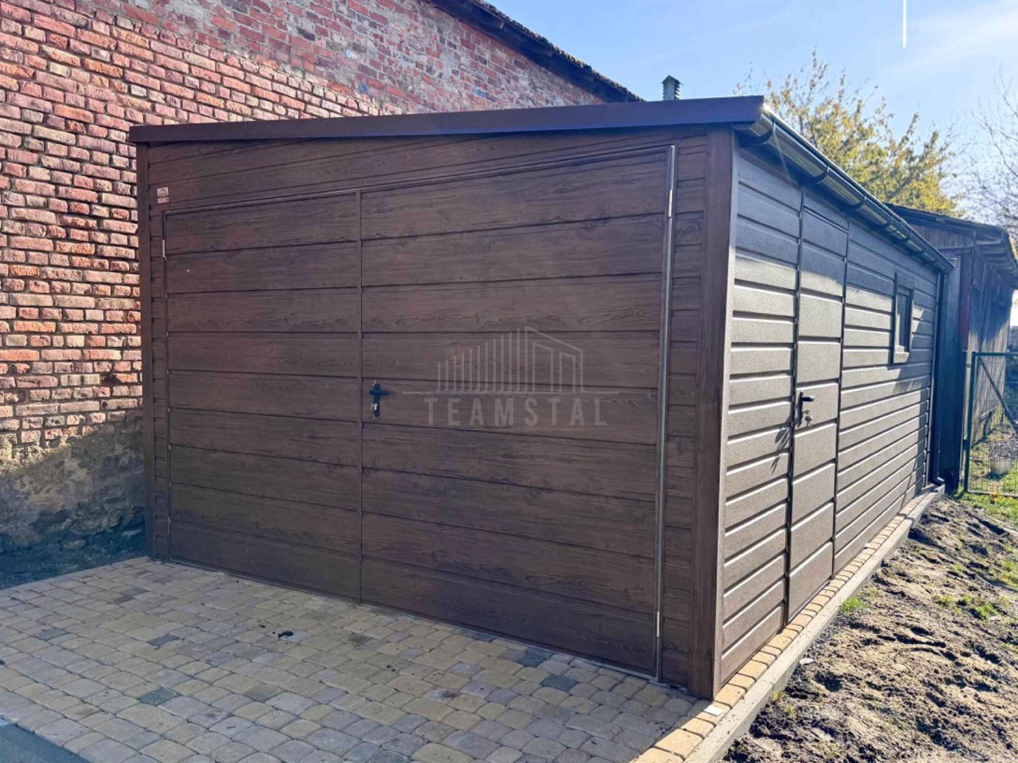 Garaż blaszany 3,5x5m - brama dwuskrzydłowa drzwi okno dach TS1187 Kłodzko - zdjęcie 4