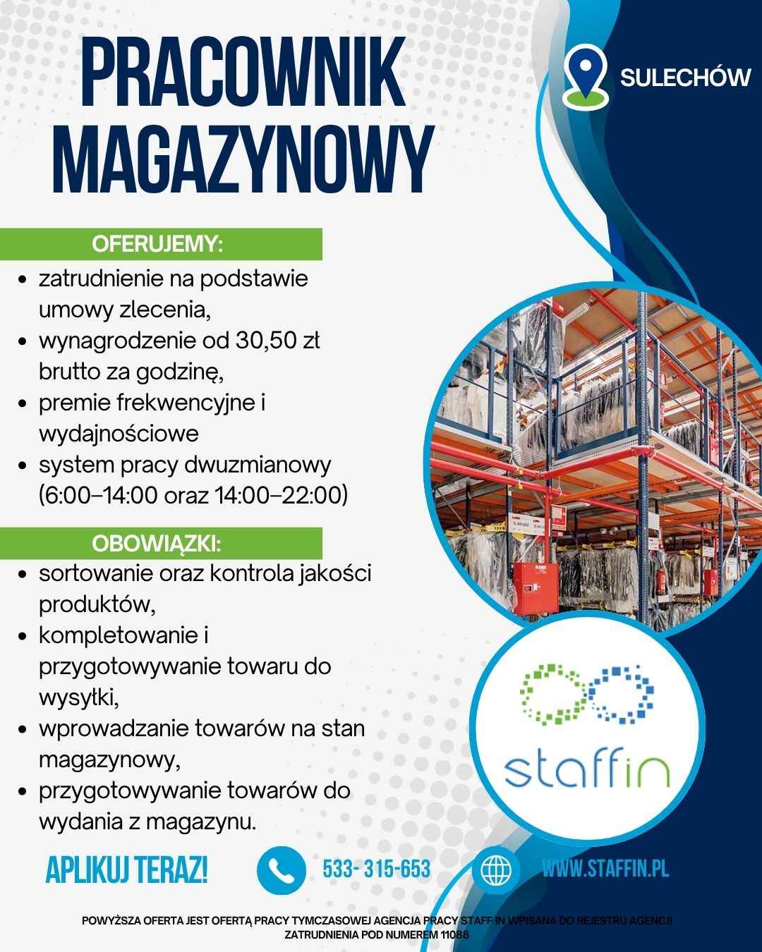 Pracownik magazynowy Sulechów - zdjęcie 1