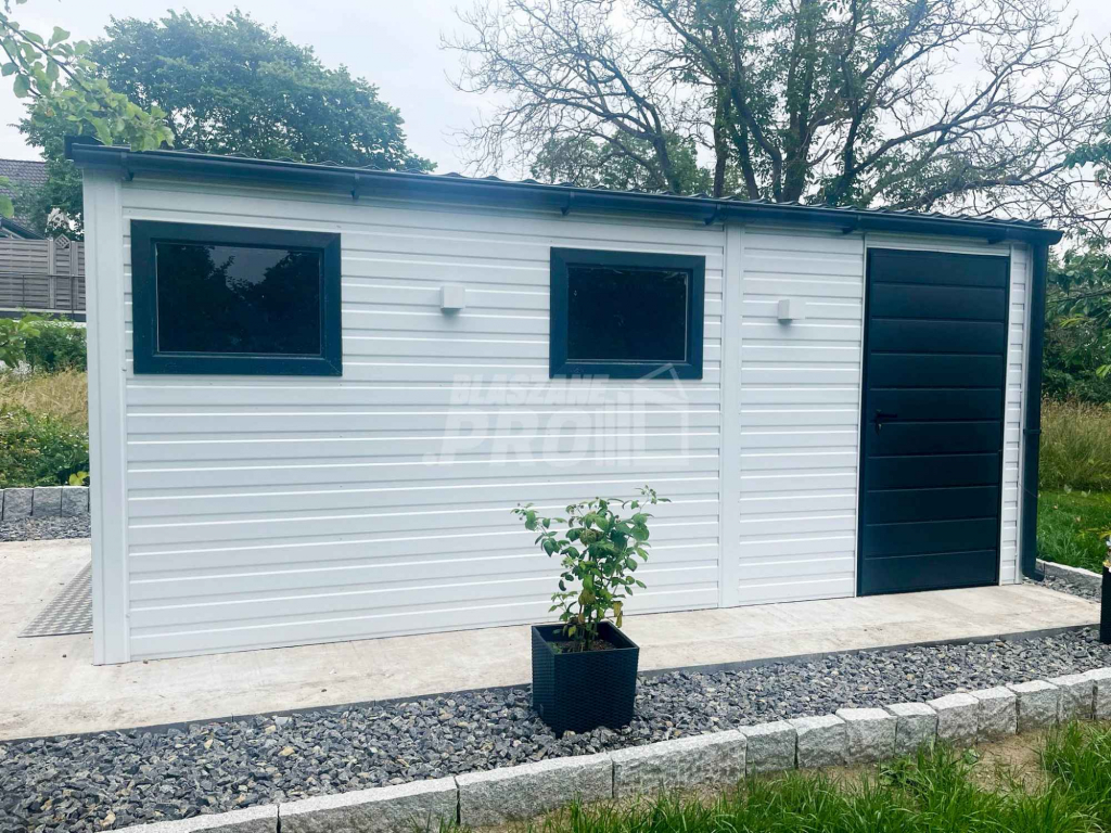 Domek ogrodowy 5x3 biały  drzwi + 2x okno   Dach dwuspadowy GP97 Sieradz - zdjęcie 5