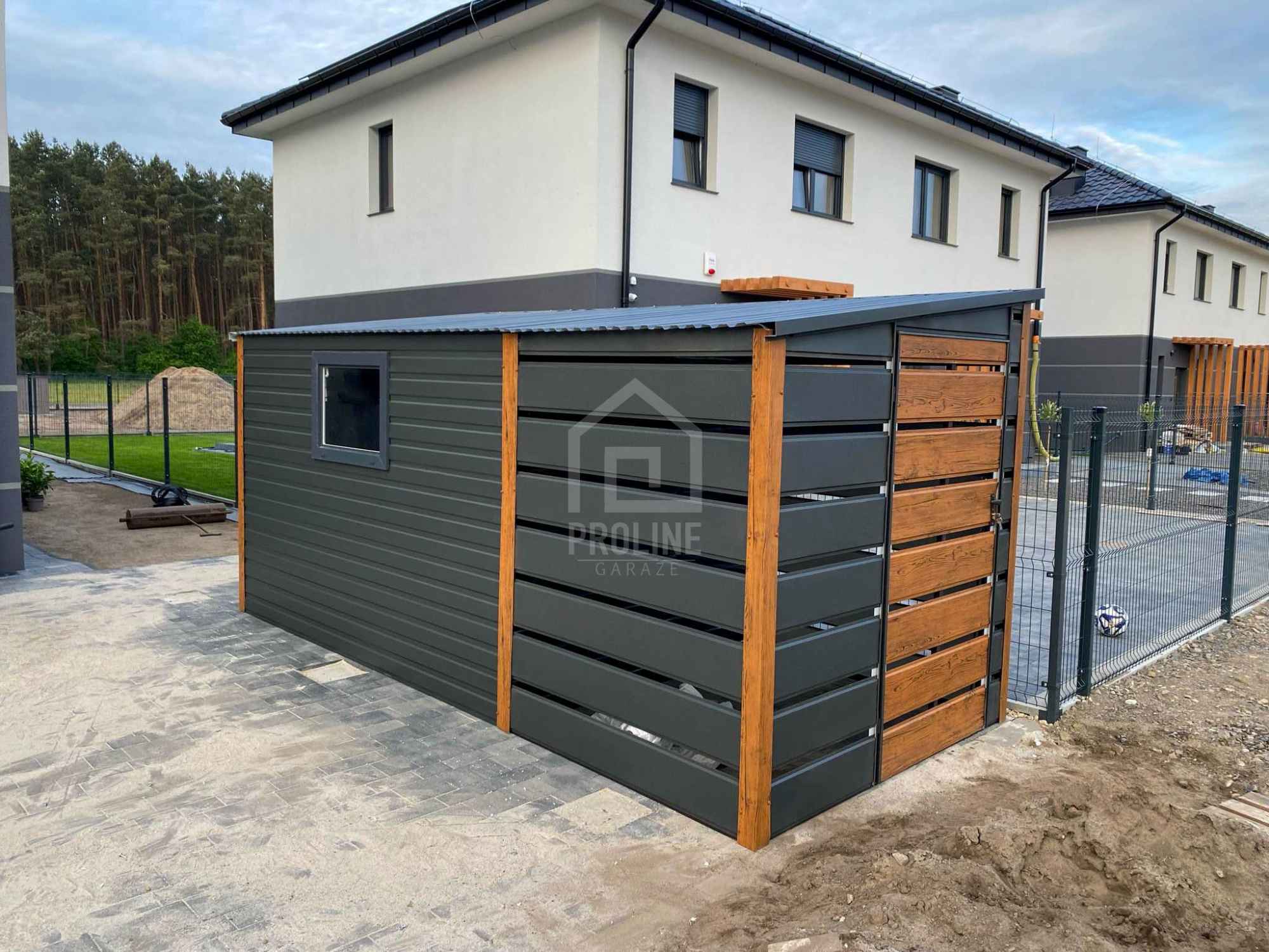 Schowek Domek Ogrodowy 3x2m + wiata 2m 2x Drzwi okno dach w tył PLG132 Bydgoszcz - zdjęcie 2