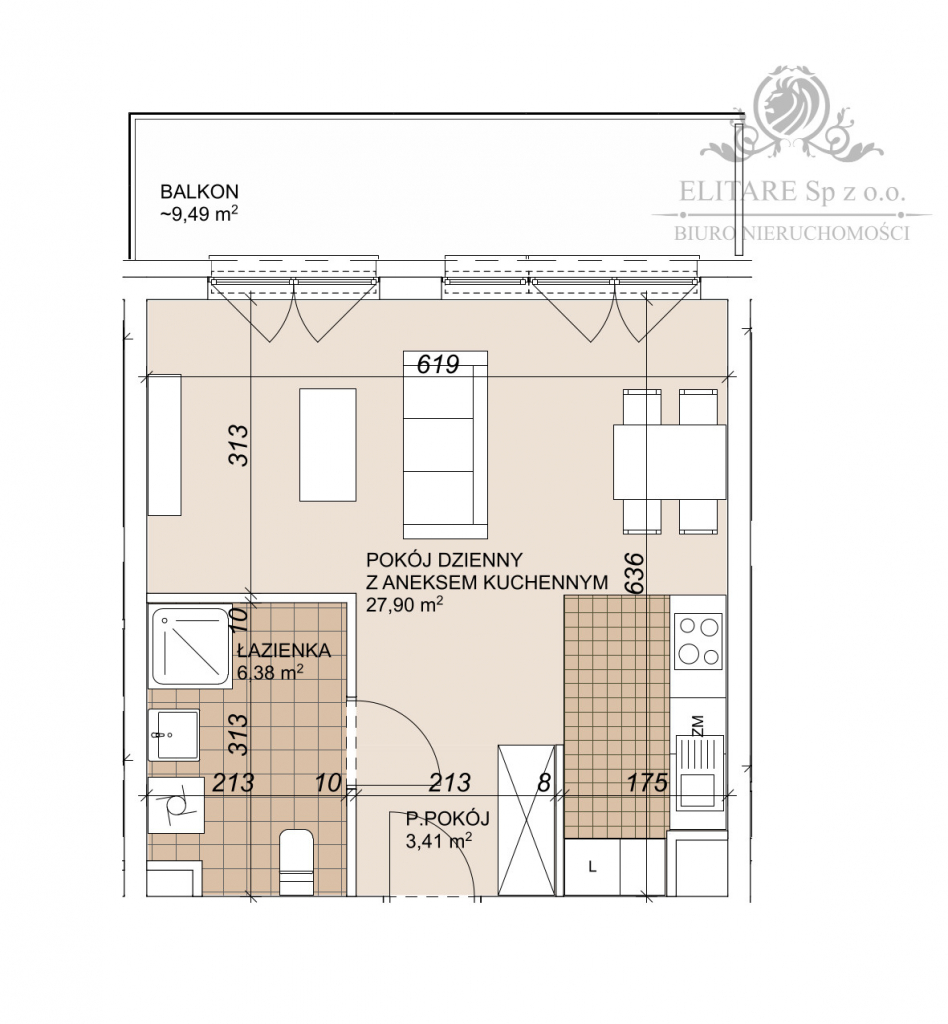 Mieszkanie 37,69m2, 1 pok. z balkonem 9,49m2 /Stare Miasto, Szczepin Wrocław - zdjęcie 7