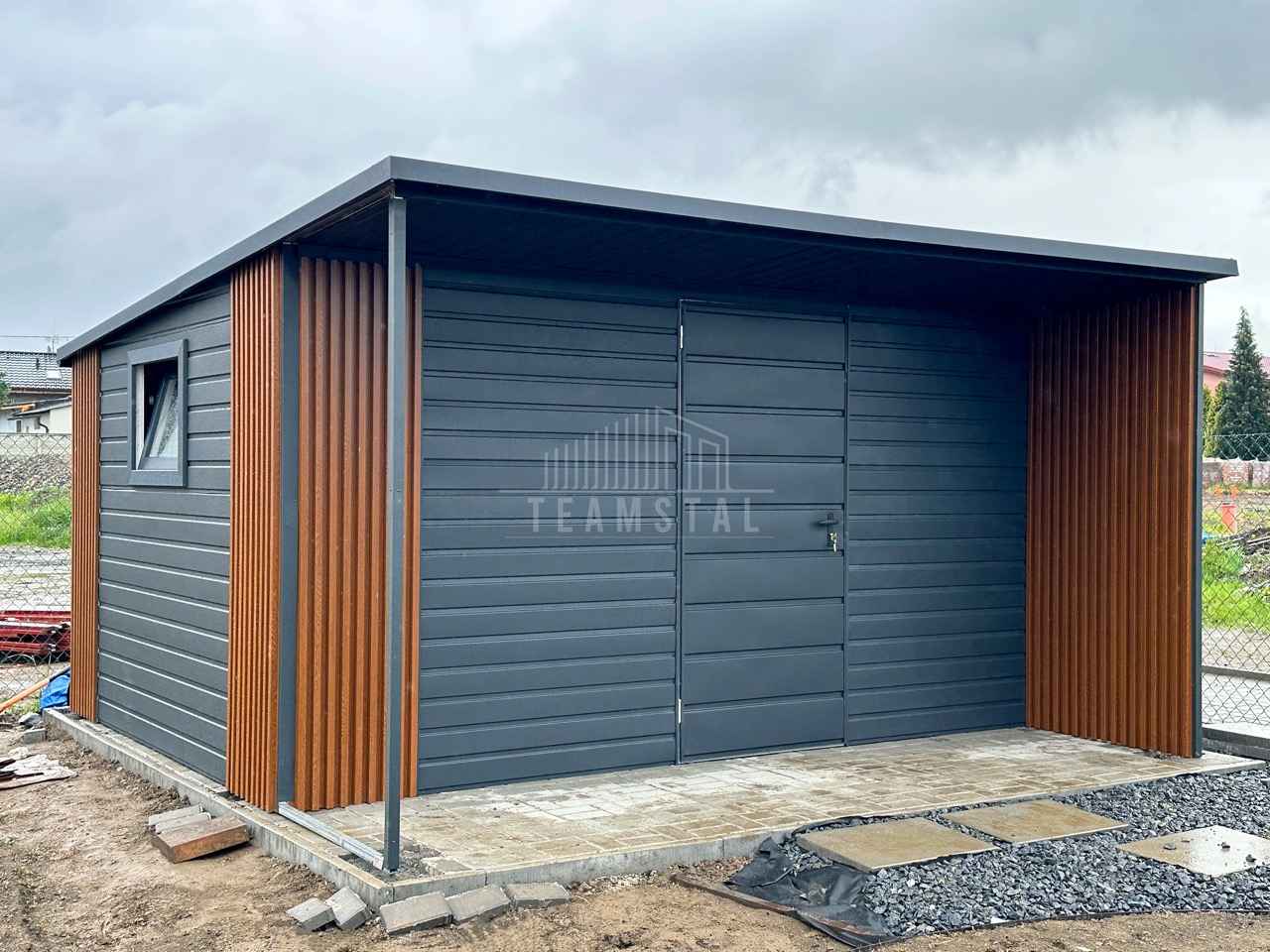 Schowek domek ogrodowy 4x3m wiata 4x1m podbitka zabudowa lamel TS1158 Mrągowo - zdjęcie 5