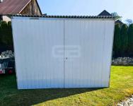 Garaż blaszany 3x5 wolnostojący  - brama dwuskrzdłowa - biały GB143 Szczecinek - zdjęcie 5