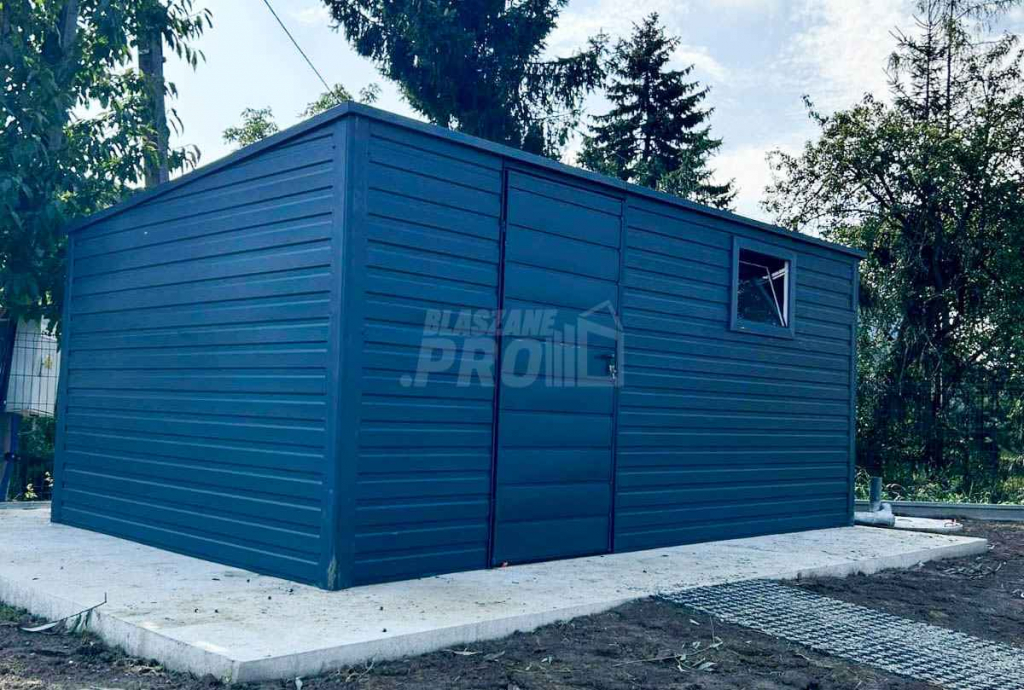 SCHOWEK - DOMEK OGRODOWY 4,5m x 3m spad w tył - drzwi - okno  GP215 Żnin - zdjęcie 3