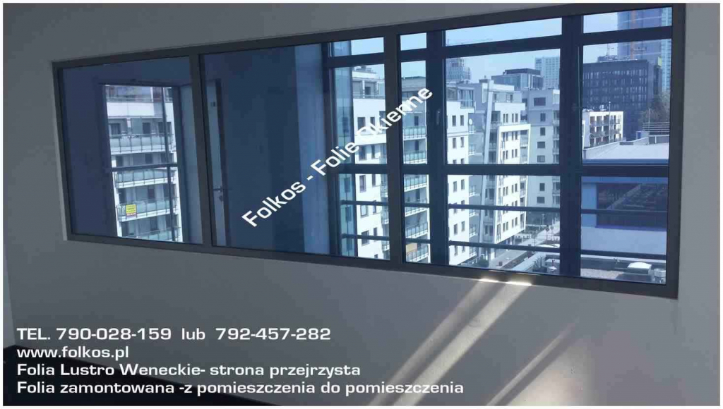 Folia wenecka 100% - szyba wenecka, okno weneckie Warszawa folie Białołęka - zdjęcie 2
