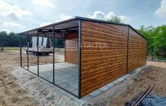 Garaż blaszany 4x6 + wiata 4m Brama uchylna Drzwi okno Dach ST119 Częstochowa - zdjęcie 2