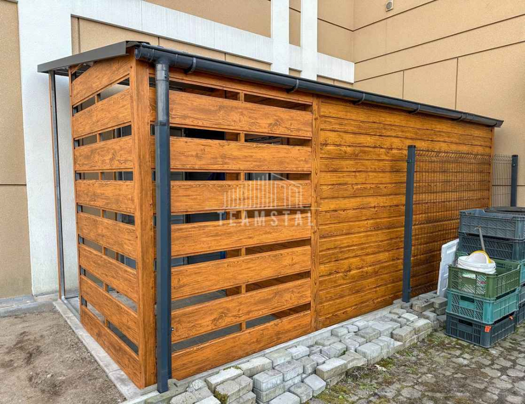 Schowek - domek ogrodowy 2,5x4m + wiata 1,5 m drzwi rynny dach TS1154 Przemyśl - zdjęcie 2
