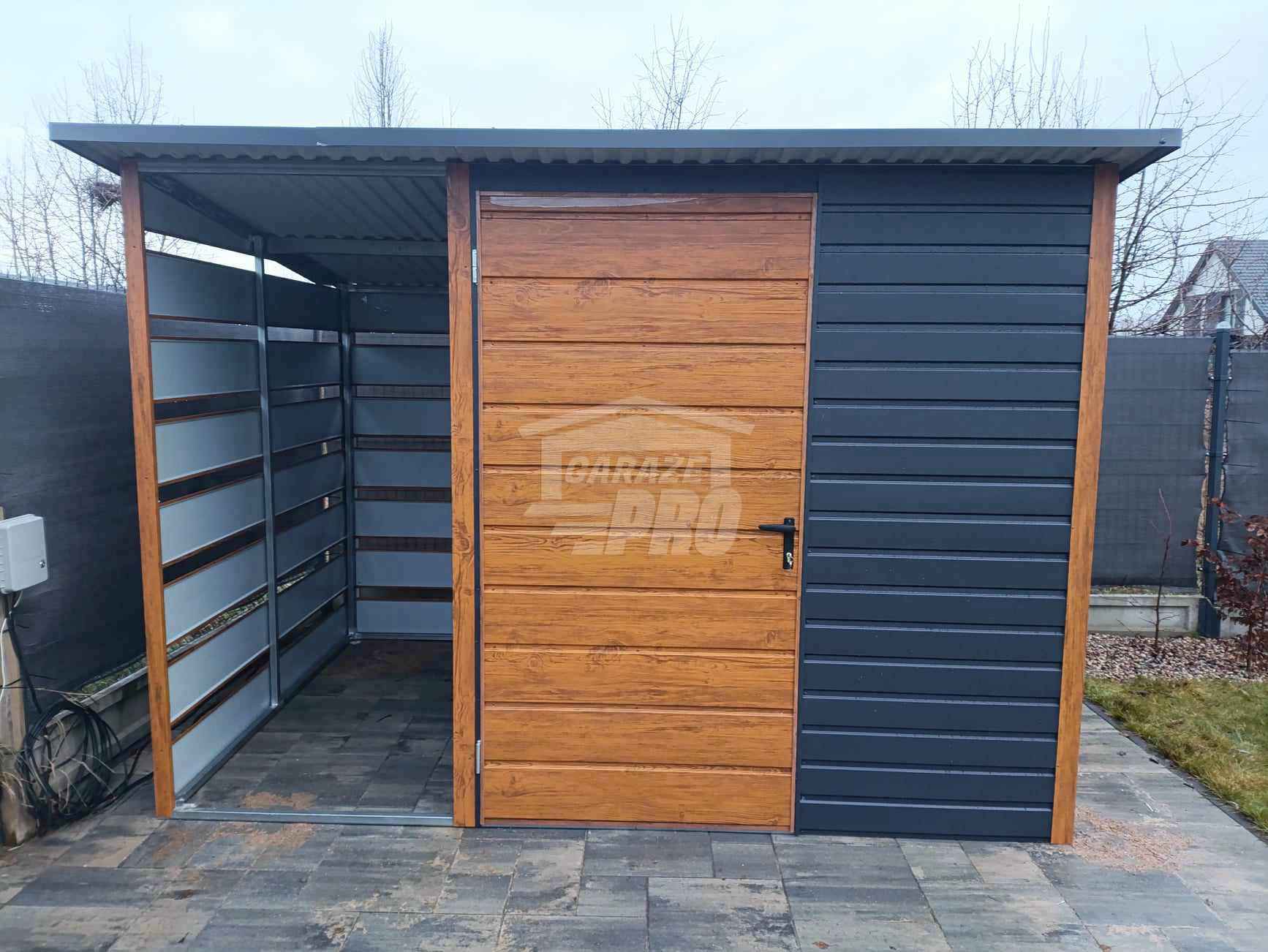 Schowek - domek ogrodowy 2x2m + wiata 1m - Drzwi - okno  dach  GP516 Otwock - zdjęcie 3