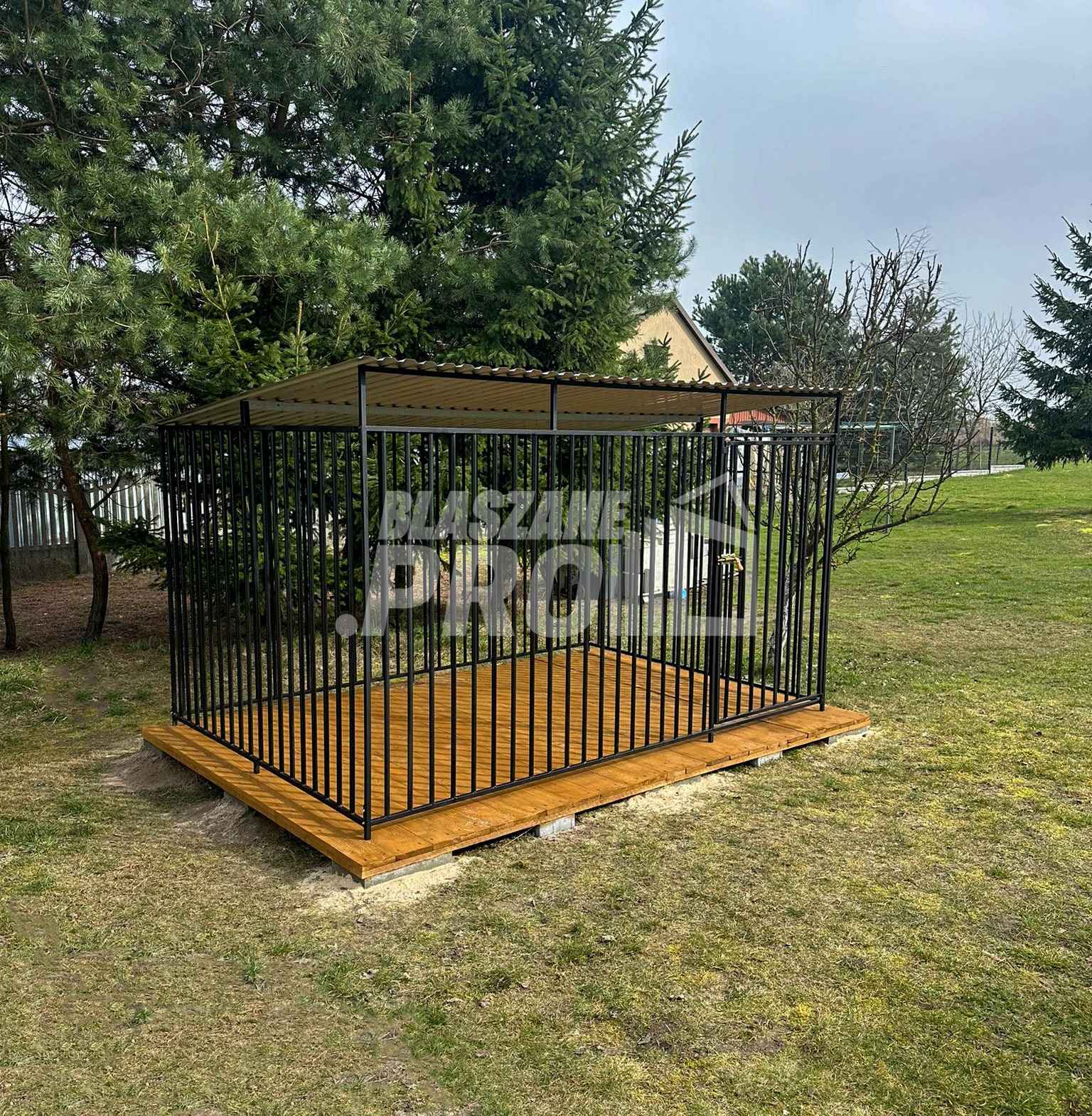 Kojec dla psa 3x2m - Podłoga drewniana - Dach spad w tył GP442 Leszno - zdjęcie 4