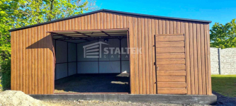 Garaż blaszany 6x6 Brama + drzwi + 2x okno drewnopodobnyt Dach ST111 Toruń - zdjęcie 3