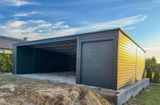 Wiata samochodowa 6x6m Garaż 2,5x6m wiata 0,5m brama dach TS1206 Wisła - zdjęcie 2