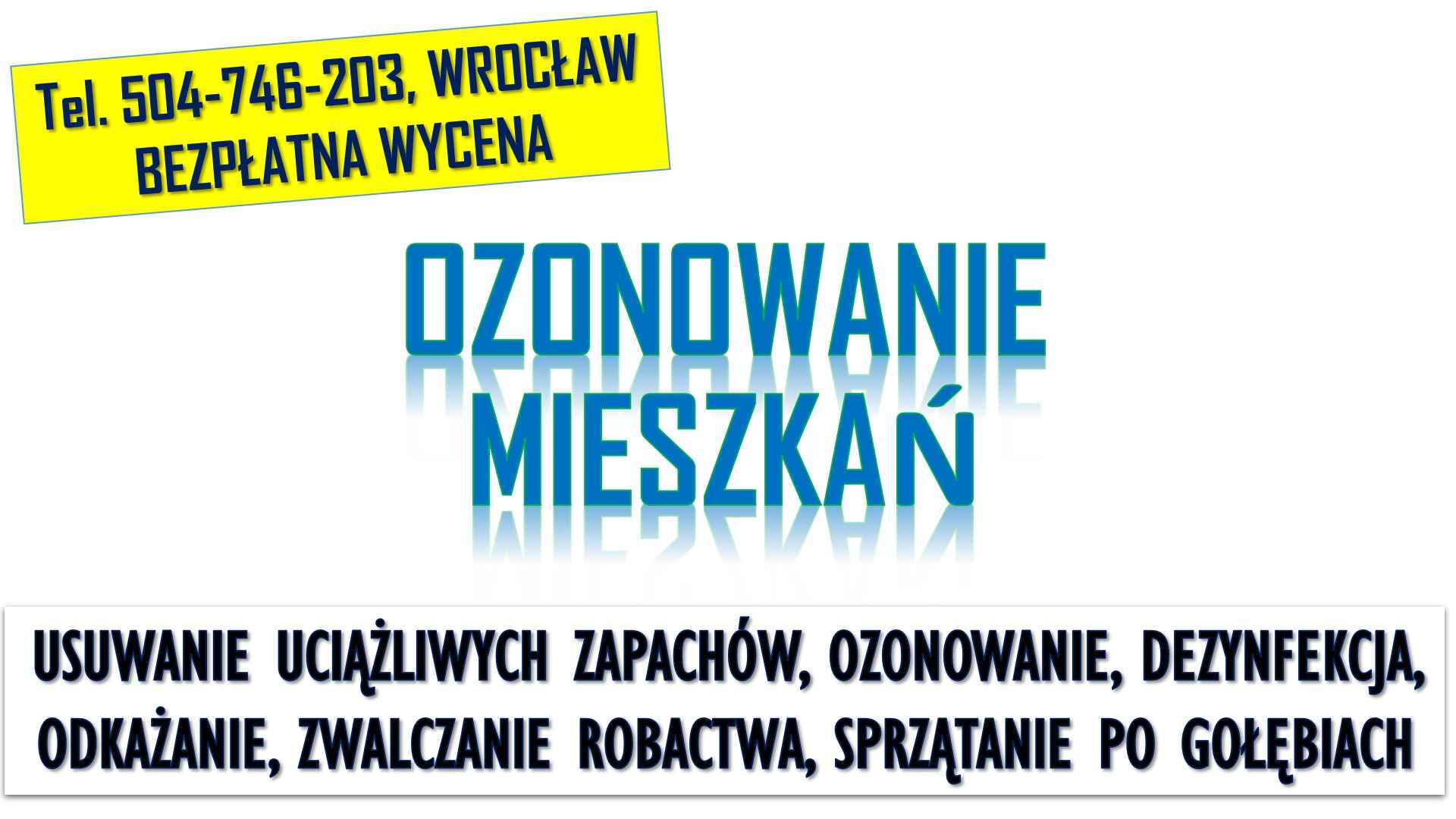 Usuwanie zapachów, cennik, Wrocław, tel. 504-746-203, ozonowanie Psie Pole - zdjęcie 1