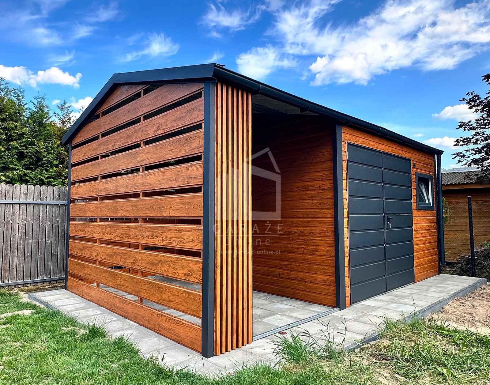 Domek ogrodowy 3x3 m + wiata 2x3 m brama okno blachodach rynny ID1293 Szczecin - zdjęcie 3