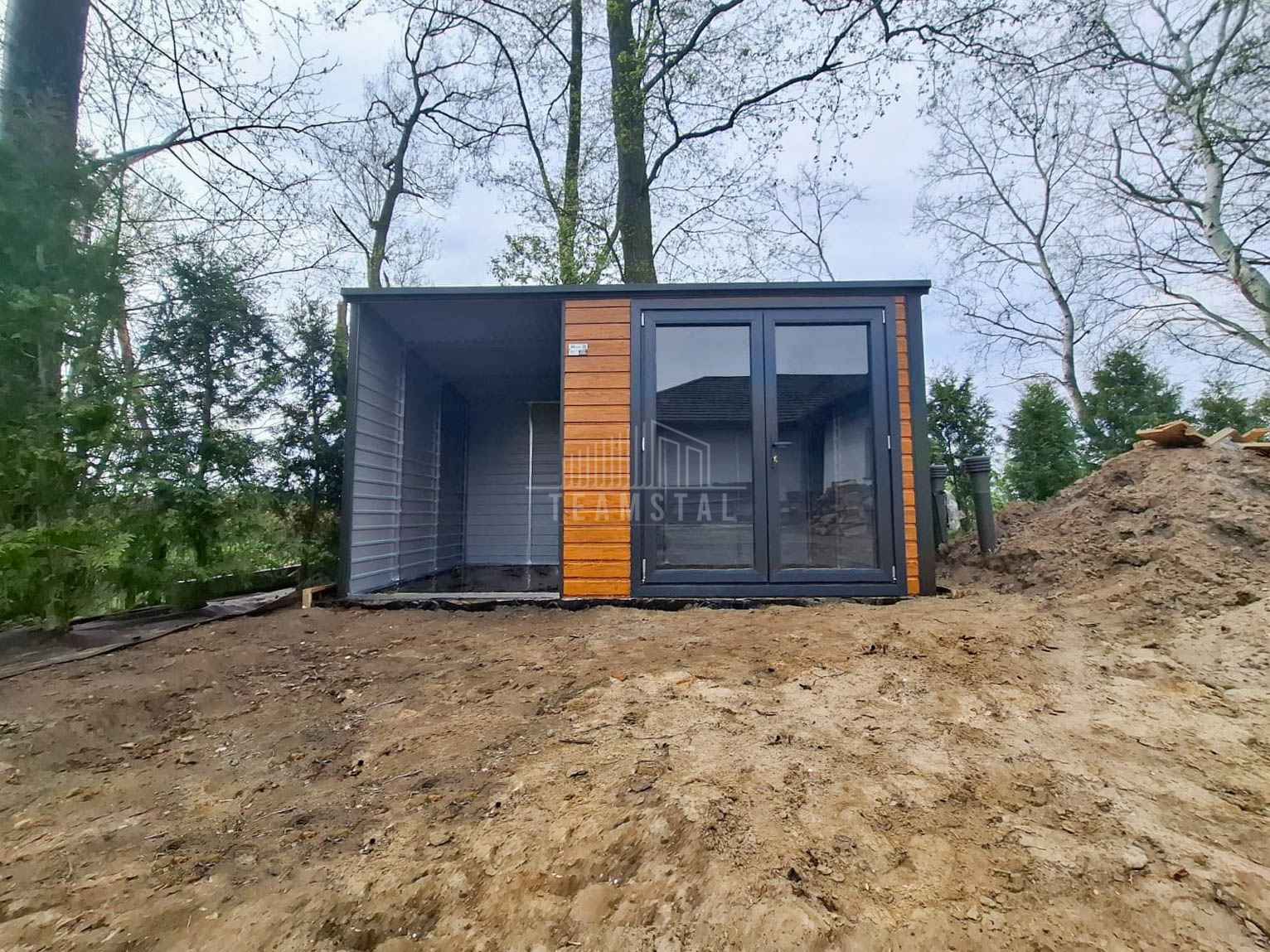 Schowek Domek Ogrodowy 2,5x2,5m wiata 1,5m drzwi PCV  dach TS1099 Zielona Góra - zdjęcie 5