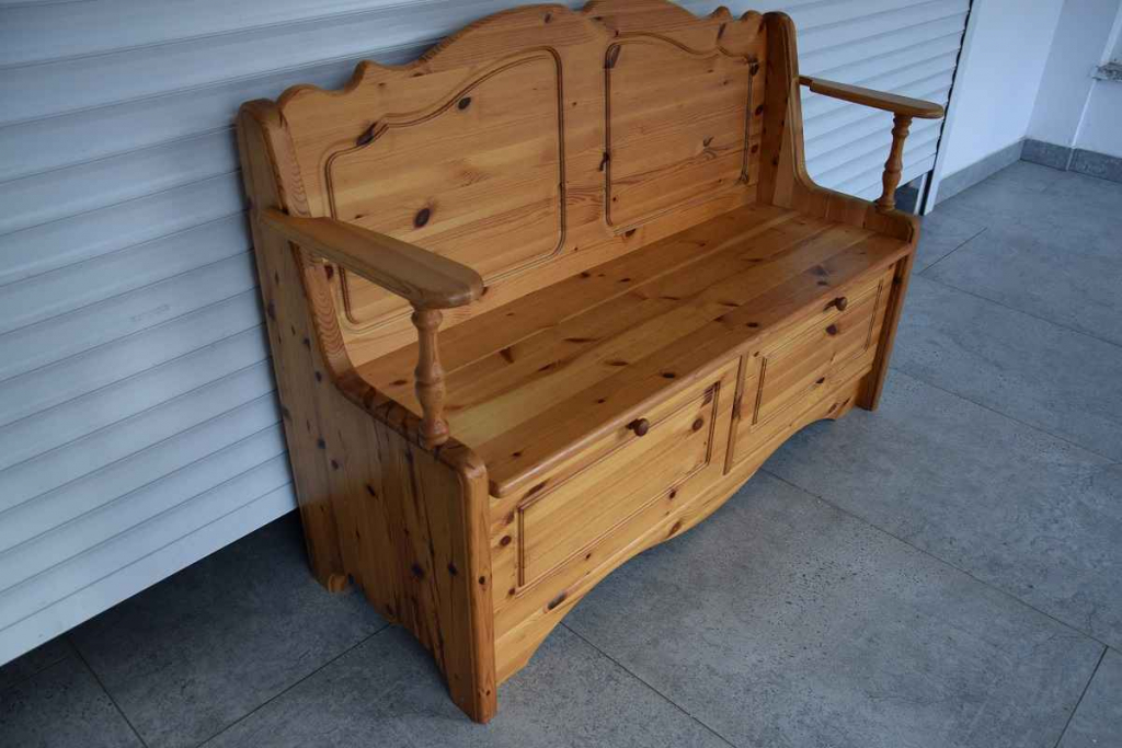 ławka z drewna sosnowego - super stan Olsztyn - zdjęcie 2