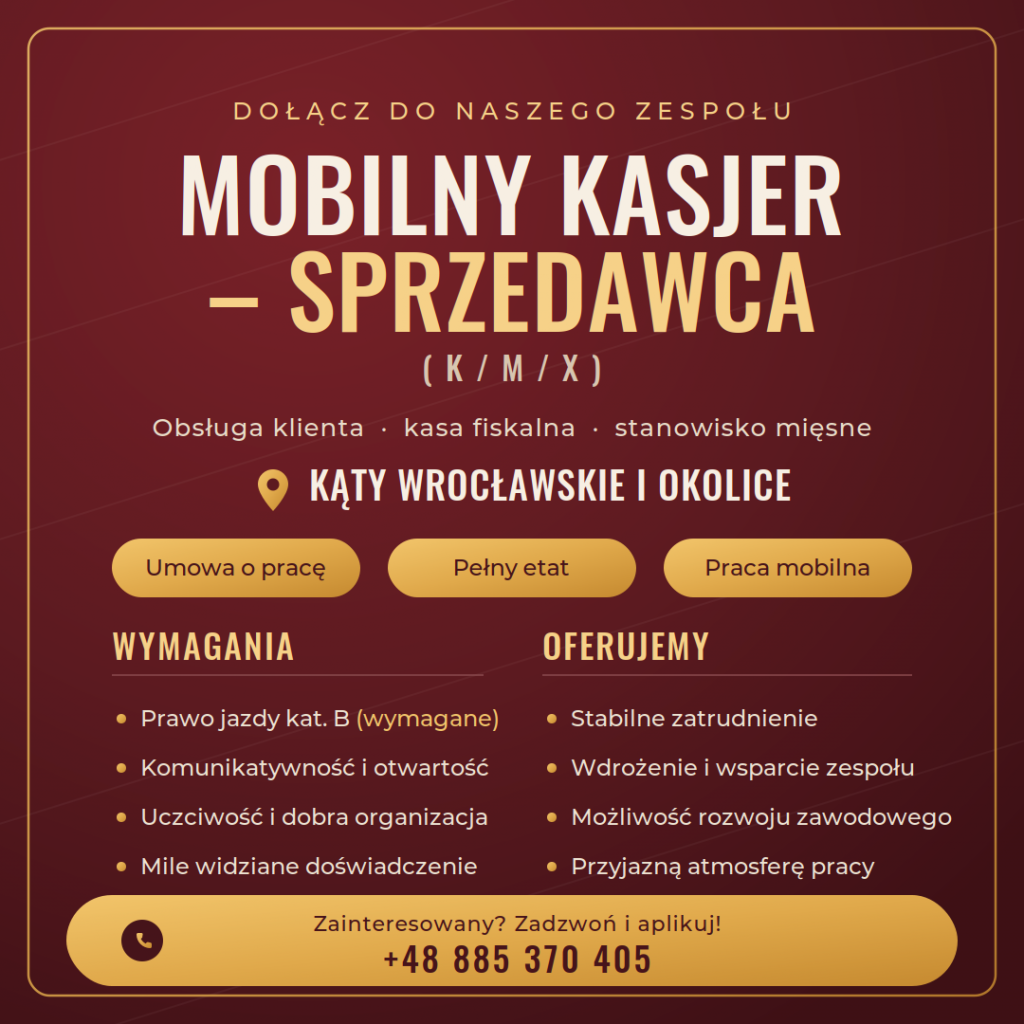 Mobilny Kasjer - Sprzedawca Kąty Wrocławskie - zdjęcie 1