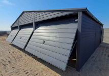 Garaż blaszany 9x6m - 3x Brama uchylna okno rynny dach ID972 Cieszyn - zdjęcie 4