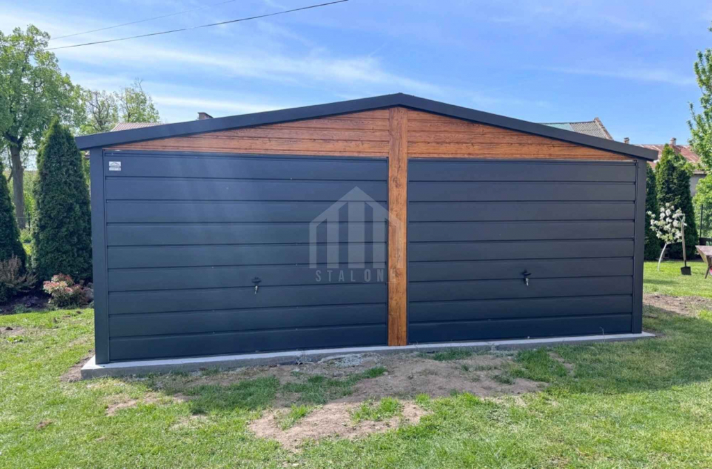Garaż blaszany 6x5m - 2x brama uchylna - okno SO129 Grudziądz - zdjęcie 4