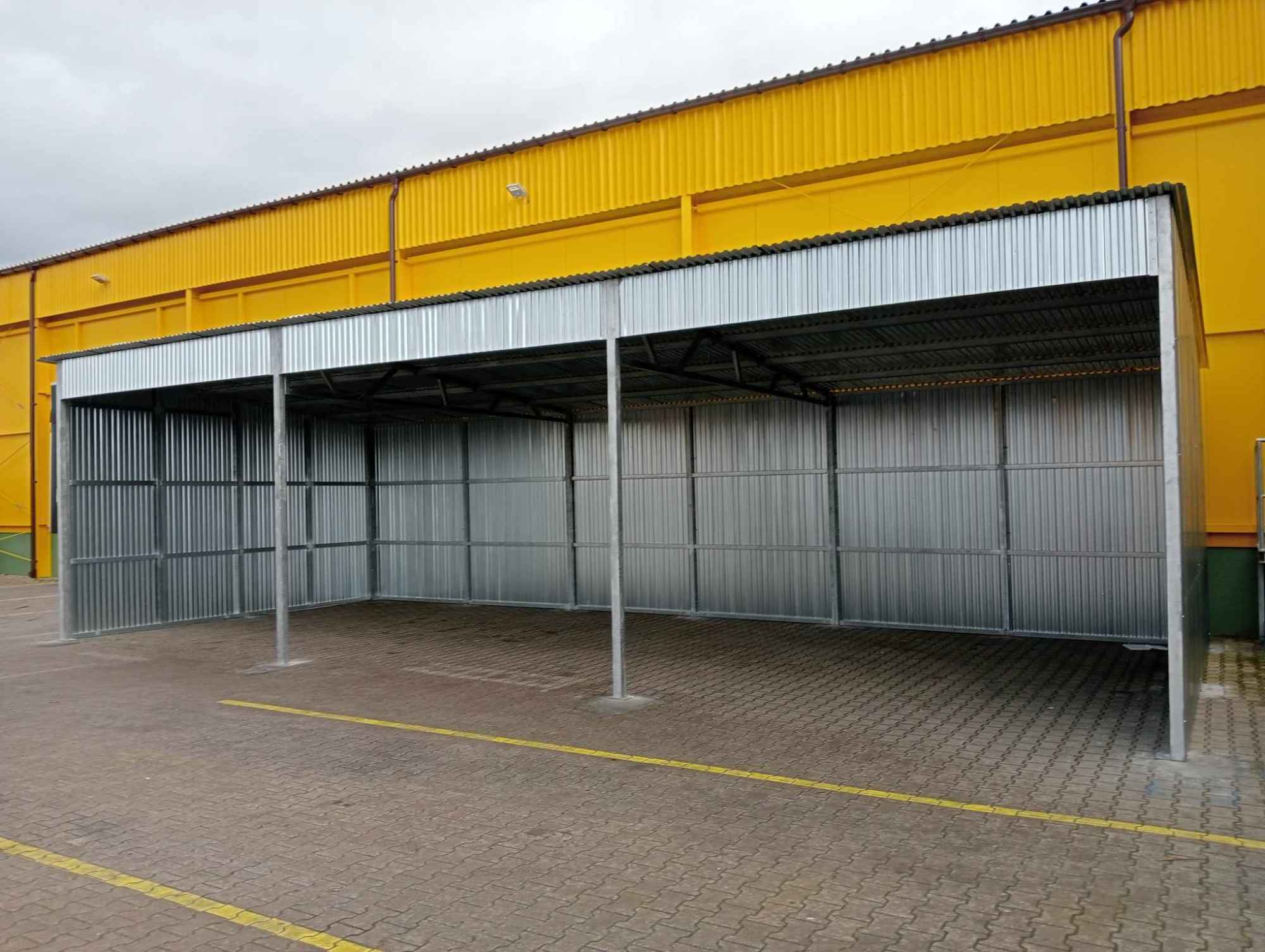 Wiata garażowa 9×5 spad na tyłu, blacha ocynk Radom - zdjęcie 3