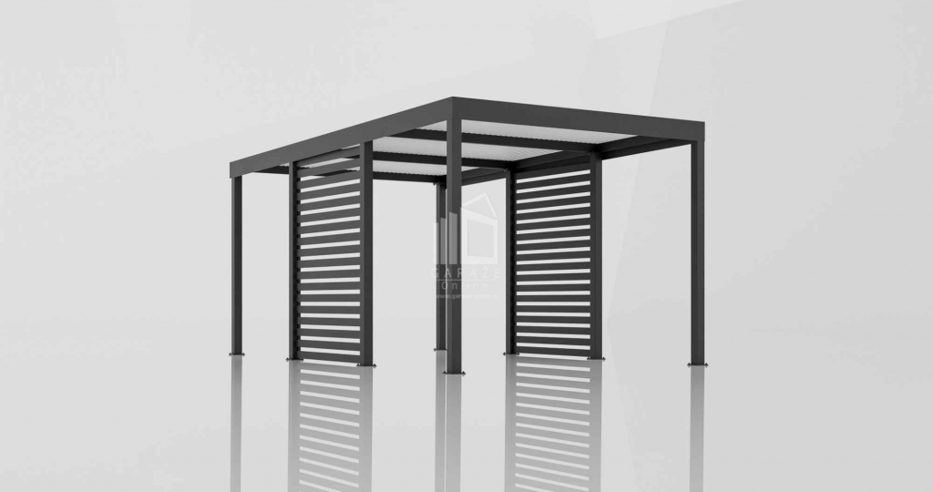 CarPort PREMIUM - Wiata samochodowa 3x5 Antracyt Zabudowa - ID956 Rawa Mazowiecka - zdjęcie 2