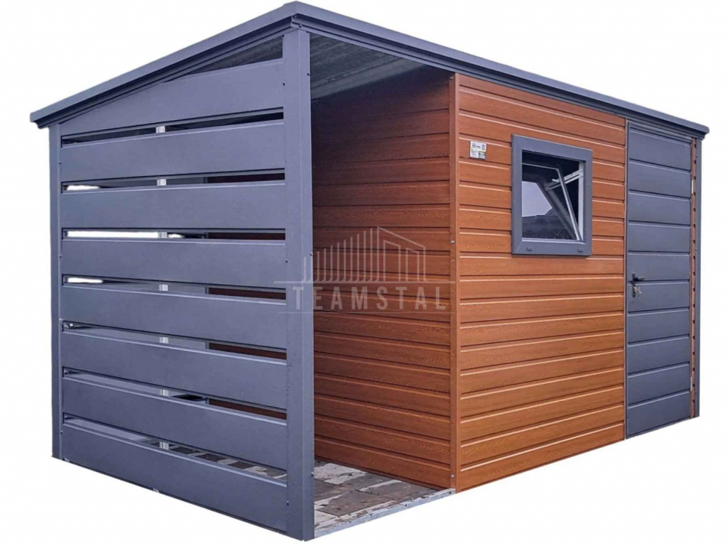 Schowek domek ogrodowy 2,5x2m + wiata 0,5m drzwi okno dach  TS1079 Gliwice - zdjęcie 1