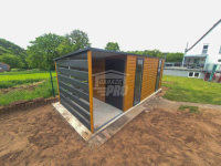 Schowek Domek Ogrodowy 4x2m + wiata 1,5m drzwi 2x okno dach  GP614 Koszalin - zdjęcie 5