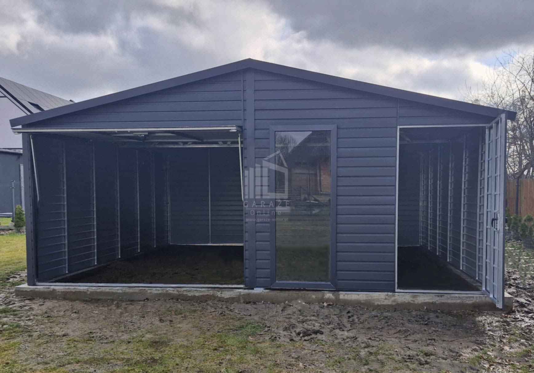 Garaż blaszany 6x5,8m Brama uchylna drzwi okno blachodachówka ID1065 Kalisz - zdjęcie 2