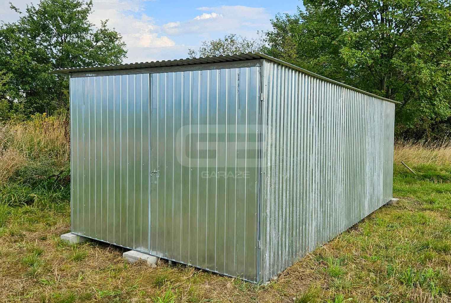 Garaż 3×5 m blaszany II gat. konstrukcja wolnostojąca na budowe GB114 Września - zdjęcie 6