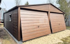 Garaż blaszany 6x6 m - 2x brama uchylna - 2x okno  rynny dach ID1288 Grudziądz - zdjęcie 2