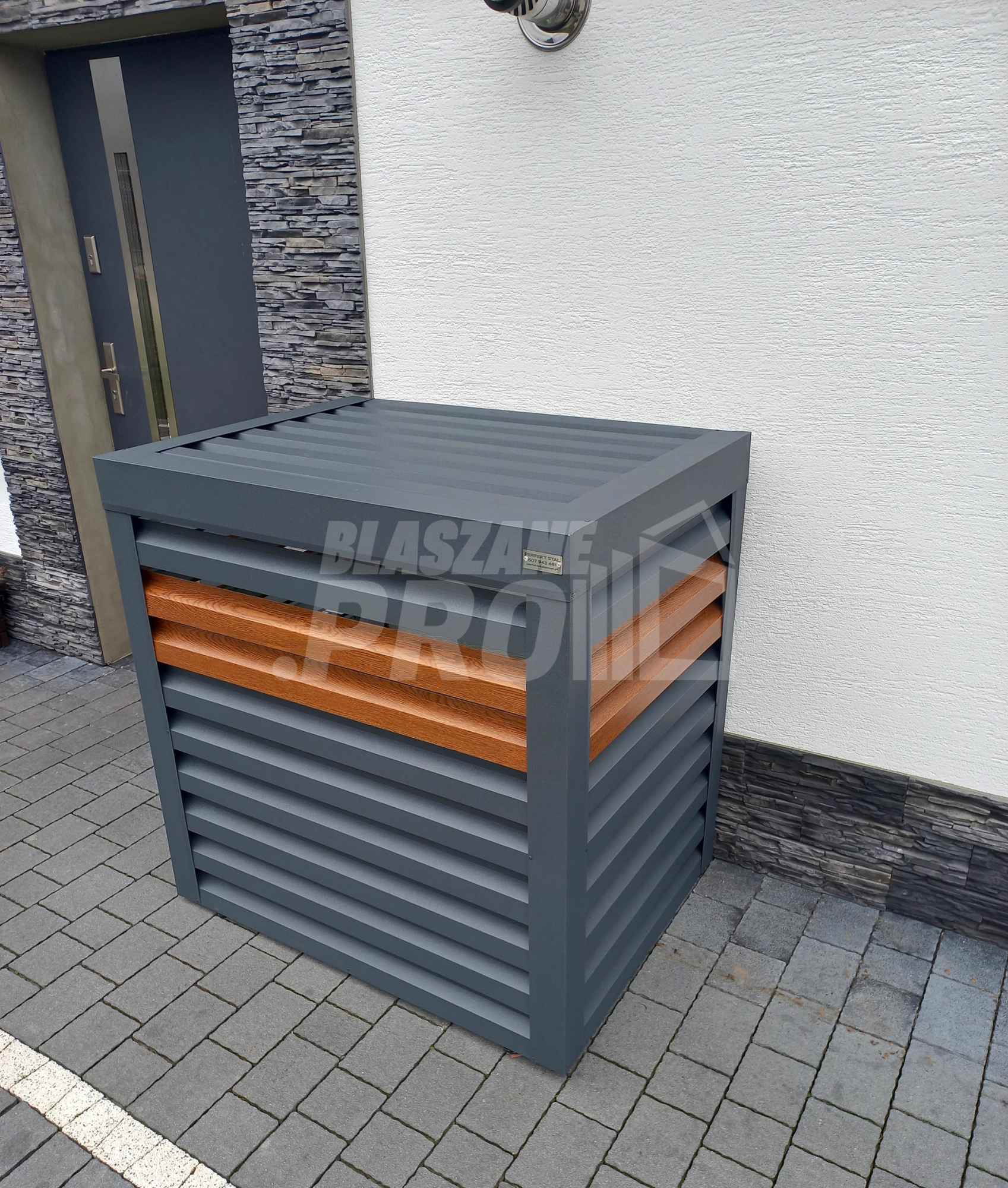 Osłona klimatyzatora - pompy ciepła 80x50x120 cm antracyt GP457 Nowogród - zdjęcie 1